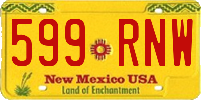 NM license plate 599RNW