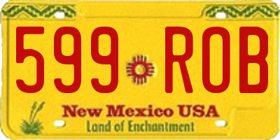 NM license plate 599ROB