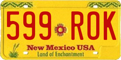 NM license plate 599ROK