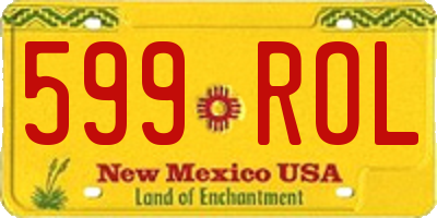 NM license plate 599ROL