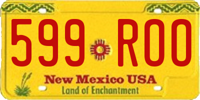 NM license plate 599ROO