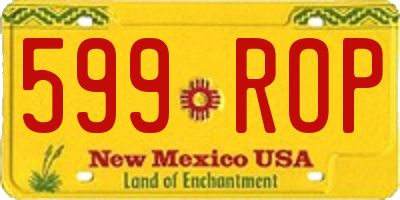 NM license plate 599ROP