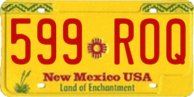 NM license plate 599ROQ