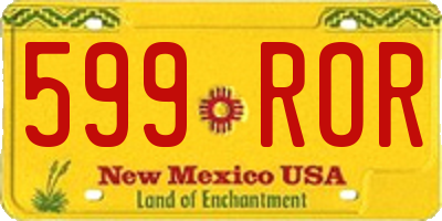 NM license plate 599ROR