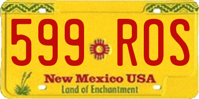 NM license plate 599ROS