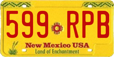 NM license plate 599RPB