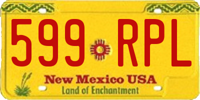 NM license plate 599RPL