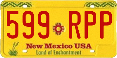 NM license plate 599RPP