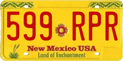 NM license plate 599RPR