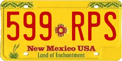 NM license plate 599RPS