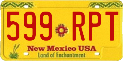 NM license plate 599RPT