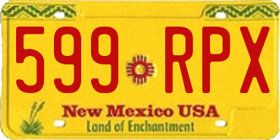 NM license plate 599RPX