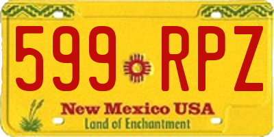 NM license plate 599RPZ