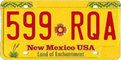 NM license plate 599RQA