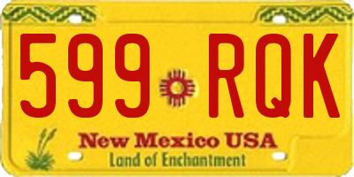 NM license plate 599RQK