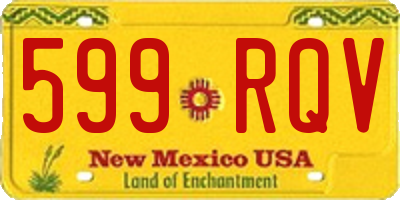 NM license plate 599RQV