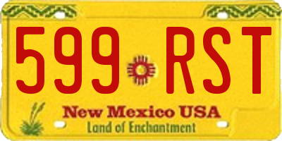 NM license plate 599RST