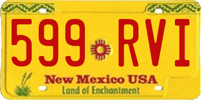 NM license plate 599RVI