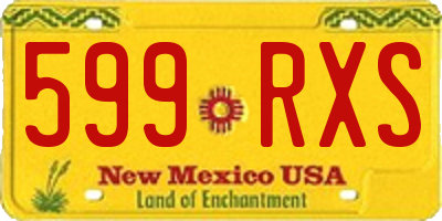 NM license plate 599RXS
