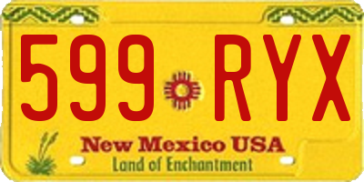 NM license plate 599RYX