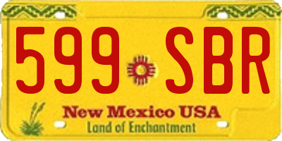 NM license plate 599SBR