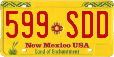 NM license plate 599SDD
