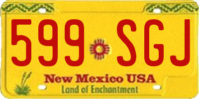 NM license plate 599SGJ
