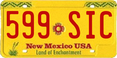 NM license plate 599SIC