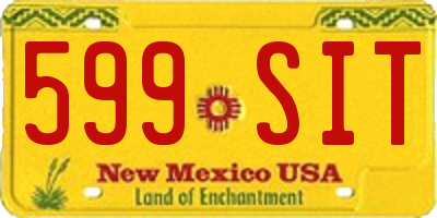 NM license plate 599SIT
