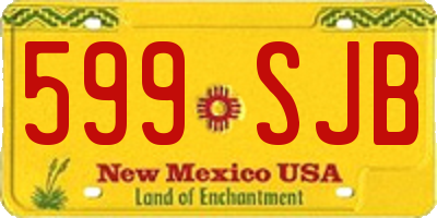 NM license plate 599SJB