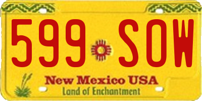NM license plate 599SOW