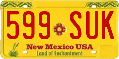 NM license plate 599SUK
