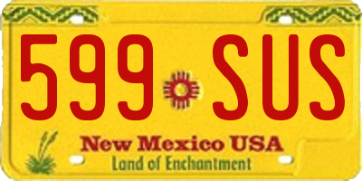 NM license plate 599SUS
