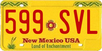 NM license plate 599SVL