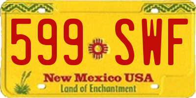 NM license plate 599SWF
