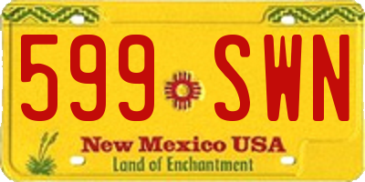 NM license plate 599SWN