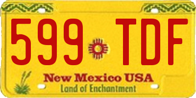 NM license plate 599TDF