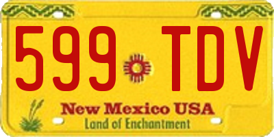 NM license plate 599TDV