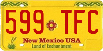 NM license plate 599TFC
