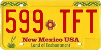 NM license plate 599TFT