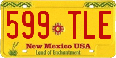 NM license plate 599TLE