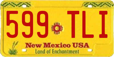 NM license plate 599TLI