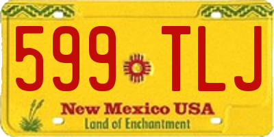 NM license plate 599TLJ