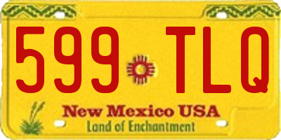 NM license plate 599TLQ