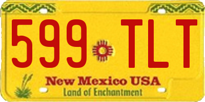 NM license plate 599TLT
