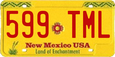 NM license plate 599TML