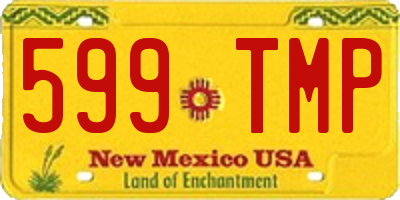 NM license plate 599TMP