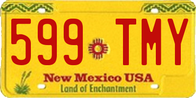 NM license plate 599TMY