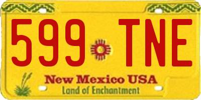 NM license plate 599TNE