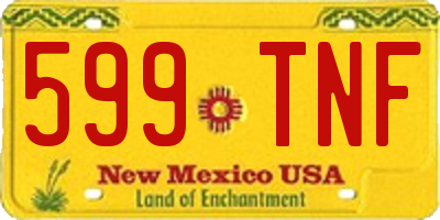NM license plate 599TNF